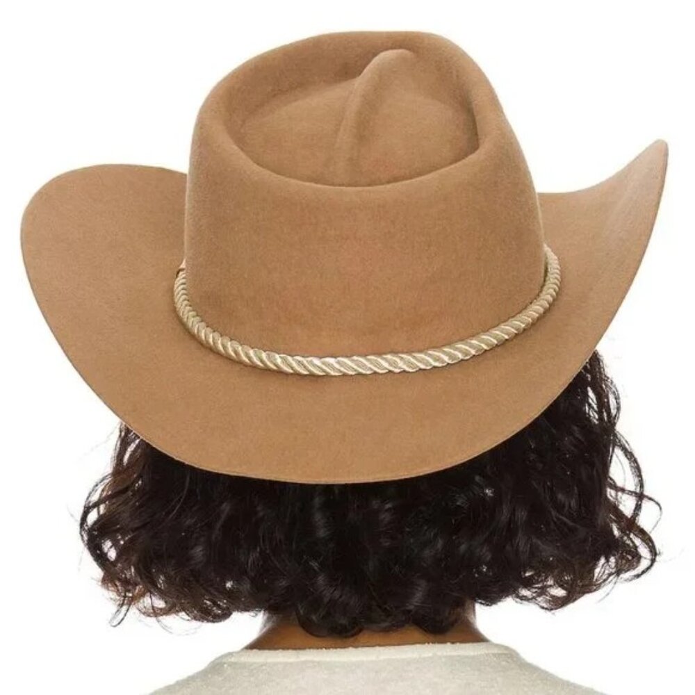 NEW Gladys Tamez Millinery Alex Hat in Camel Brown Suede Cowboy Small S - Picture 3 of 10